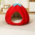 Cama para mascotas con diseño de calabaza roja, cálida y acogedora, tallas M y L. - Cama de calabaza para mascotas - M - 40*40*35 cm