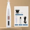 Wasserdichter Haarschneider für Haustiere mit LED, wiederaufladbarer Mini-Trimmer Pfoten. - Weißes Messerkopf-Set