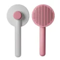 Pet grooming slicker brush for dogs and cats, stainless steel pin brush pink and white. - Candy Comb / Pink