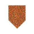 Halloween Pet Bandana Cat Dog Saliva Towel Festive Orange Pumpkin Bat Print Pet Bib Variant - Magic Pumpkin - Orange