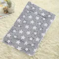 Dikte grijs ster huisdier mat warme pluche hond kat deken antislip vloerkussen set - 32*25cm / Grijze & Witte Sterren