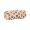Zachte pluche huisdierdeken met sterrenpatroon, comfortabele slaapmat voor honden en katten, beige. - M (76x52cm) / Geelbruine sterren