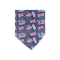 Brits stijl huisdier bandana voor katten en honden, modieuze Union Jack driehoekige slabbetje. - Zwart