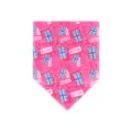 Roze Britse vlag huisdier bandana voor honden en katten, stijlvolle driehoekige slabbetje accessoire. - Roze