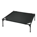 Zwart verhoogd huisdierbed ademend mesh hondenbed hondencot voor katten en honden - S (65*45*21 cm) / Zwart