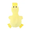 Interactive squeaky plush duck dog toy, soft chewable pet toy for boredom relief and play. - Yellow