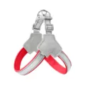 Rood en grijs ademend mesh honden tuigje met verstelbare bandjes en reflecterende details - XL (Aanbevolen 35-48 Catties) / Rood