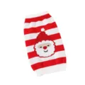 Kerst hondentrui rood wit gestreepte warme gebreide kleding voor kleine huisdieren - L / Gestreepte kerstmanhoofd