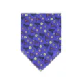 Halloween pet bandana with cute black cat witch hat print, purple dog bib accessory. - Magic Cat - Blue