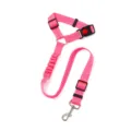 Set guinzaglio di sicurezza e imbracatura per animali domestici in nylon resistente. - Stile A-Rosa