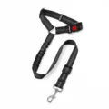 Guinzaglio cintura di sicurezza per cani in auto, nero riflettente in nylon resistente. - Stile A - Nero