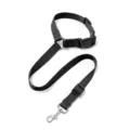 Resistentissimo guinzaglio di sicurezza per cani in nylon nero con gancio in metallo. - Stile B - Nero