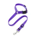 Guinzaglio per cintura di sicurezza auto per cani domestici viola con gancio in metallo. - Stile B (Viola)