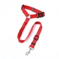 Guinzaglio di sicurezza per auto rosso per cani con ammortizzatore elastico resistente. - Stile A - rosso vivo