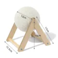 Sisal cat scratch ball with wooden stand, interactive pet toy for claw grinding and boredom relief. - Brief Style