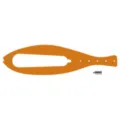 Orange fish-shaped pet cat door bracket with metal screw accessory for easy installation - Golden