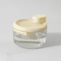 Wireless pet water fountain with transparent tank and sensor pump for cats and dogs. - Radar Induction Water Dispenser / Yellow