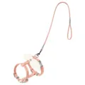 Pink pet harness and leash set with cute angel wings for small dogs and cats daily use. - S / Orange