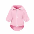 Rosa Haustier Pyjama für kleine Hunde, süße französische Nachtwäsche mit weißem Paspelkragen. - L / Rosa