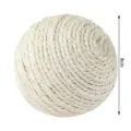 Pallina tiragraffi in sisal naturale per gatti giocattolo interattivo per animali 8cm bianco - Palla in sisal da 8 cm - Bianco