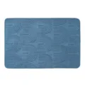 Blauwe corduroy huisdiermat met gewatteerd boogpatroon, warm en antislip honden- en kattenkussen. - S (45*35 cm) / Blauw