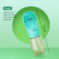 Portable pet water bottle 550ml large capacity outdoor dog drinking water cup in green. - 550ml / Green