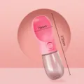 Portable pet water bottle, 550ml large capacity outdoor dog drinking cup, pink variant. - 550ml / Pink