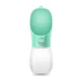 Portable dog water bottle for travel, leak-proof pet drinking cup in mint green and white. - 350ml / Green