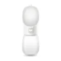 Portable pet water bottle for outdoor dog walking travel puppy water dispenser flask - 350ml / White