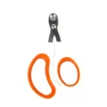 Coupe-ongles professionnel pour animaux chiens et chats avec poignée ergonomique lame acier. - Petits ciseaux de sécurité - blanc et orange