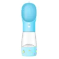 Portable pet water bottle for outdoor travel dog feeder and water dispenser blue. - Printed Water and Food Cup / Blue