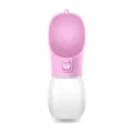 Portable dog water bottle for outdoor travel, leak-proof pet water dispenser in pink. - 350ml / Pink