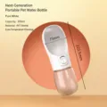 Portable pet water bottle 300ml dog travel drinking cup outdoor puppy feeder dispenser white - 300ml / White