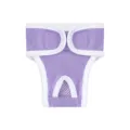 Purple pet sanitary pants for female dogs, breathable mesh tail hole and adjustable velcro. - Purple