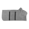 Grauer Mikrofaser Haustier Bademantel und Hundetrockentuch, schnell trocknend fur Hunde. - XS / Grau