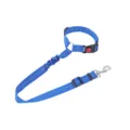 Blue pet car safety belt dog seatbelt adjustable leash for car travel and secure walking. - Blue