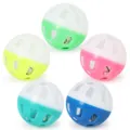 Palline per gatti in plastica cava colorata con campanelli, giocattolo interattivo set da cinque. - Palla con campanello da 3,8 cm - 1 pz casuale