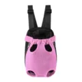 Ademende mesh huisdier draagrugzak voor kleine honden en katten, comfortabele reistas. - L: 3,5-6,5 kg (verstelbaar bereik ca. 36-50 cm) / Roze
