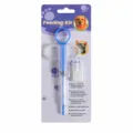 Pet medication feeder kit with syringe and soft silicone tips for cats and dogs 20.5cm sku - Blue