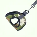 Camouflage Pet Harness and Leash Set Breathable Mesh Dog Vest for Small Dogs Outdoor - Camo Green
