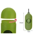 Groene capsule hondenpoepzakjes dispenser houder met haak, draagbare poepzakhouder 9.5x4cm - Capsuleverdeler Set / Fabrieksbron / Groen