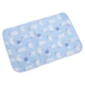 Summer pet cooling mat with cute polar bear print breathable ice silk pad for dogs and cats - Size XL 70×100cm / Thickened Printed Style - Blue