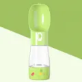 Portable dog water bottle for outdoor travel, leak-proof pet water dispenser cup green. - Printed Water and Food Cup / Green