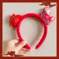 Red plush horse headband Chinese New Year cute zodiac hair hoop festive party hair accessories - Lucky Bag Horse