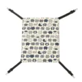 Adjustable pet cat hammock canvas hanging bed with cute cat print and metal clips. - S 35×38cm / Summer White Cat