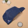 Soft microfiber hair drying cap in dark blue, highly absorbent and comfortable for daily use. - Dark Blue