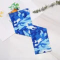 Blue camo cooling arm sleeves for outdoor cycling sun protection UV guard summer sports items - S / Camouflage Blue