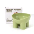 Macaron colored elephant leg elevated cat bowl, anti-overturn pet feeding bowl design - Elephant Leg Bowl / Box Packaging / Dark Green
