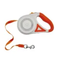 Laisse pour chien LED rétractable avec poignée orange confortable et sangle en nylon. - Anti-Choc Orange Soleil 5M