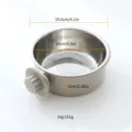 Stainless steel pet bowl with holder, anti-overturning cat feeding dish, 15.5cm diameter size. - L / Stainless Steel Hanging Cage Bowl / Gray